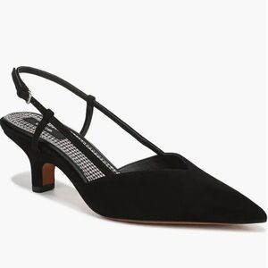 Levvy Slingback Pointed Toe Kitten Heel Pump (Women) size 11